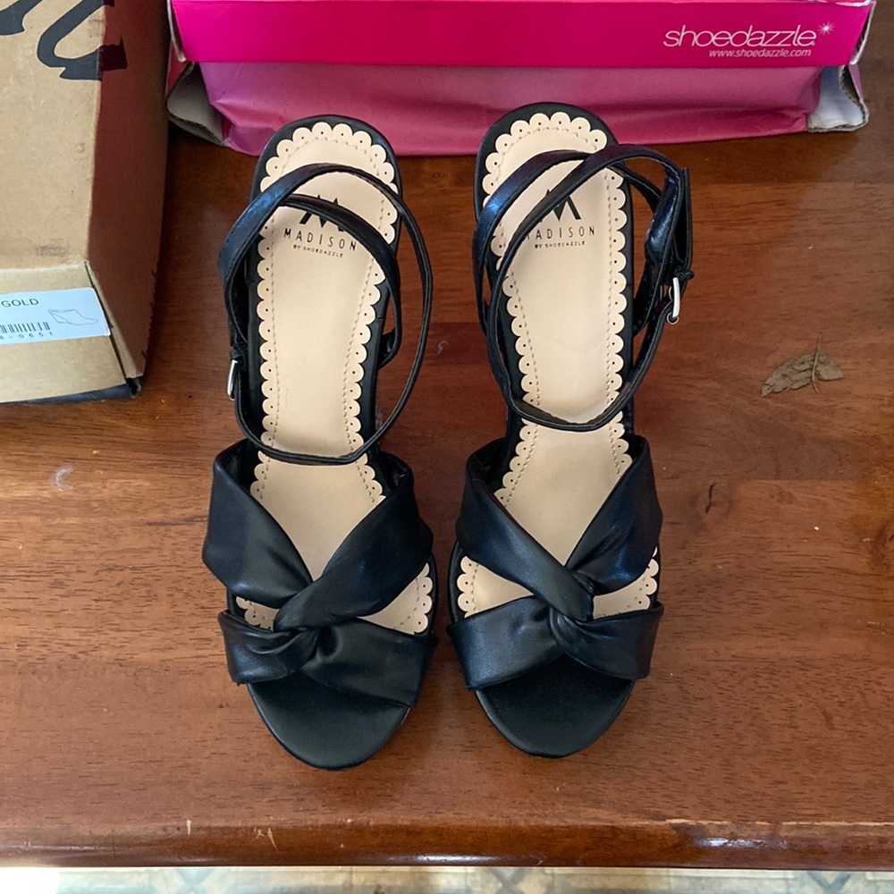 Animal pattern. Black leather